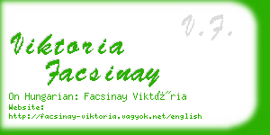 viktoria facsinay business card